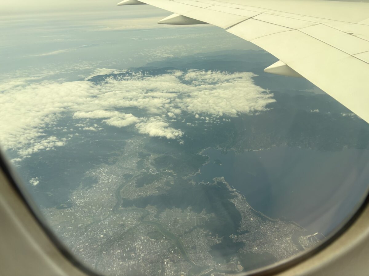 機内から
